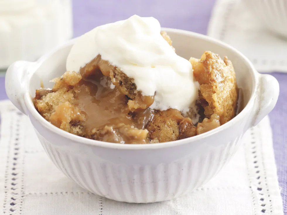 Walnut Self-saucing Pudding with Coffee Sauce