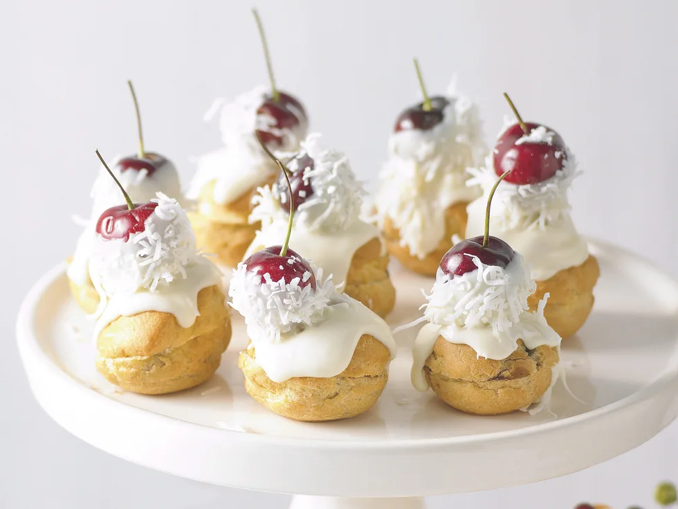 Cherry Profiteroles