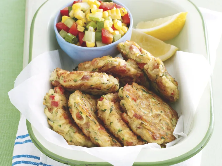 Chorizo and Zucchini Fritters