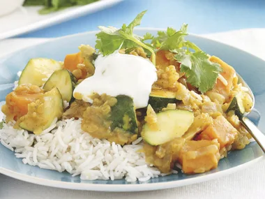 Kumara, Lentil and Zucchini Curry
