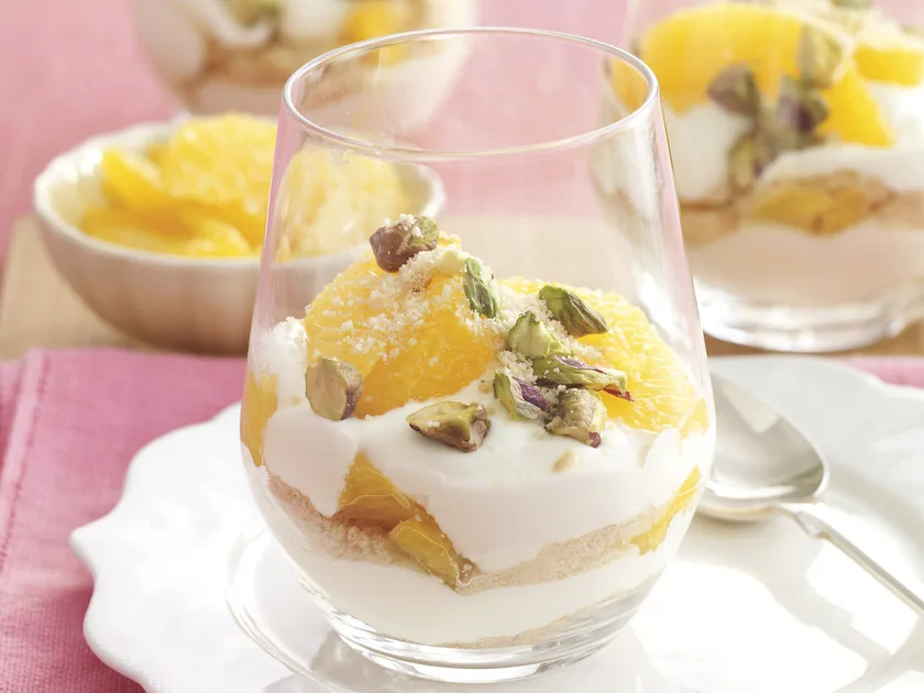 Poached mandarin parfaits