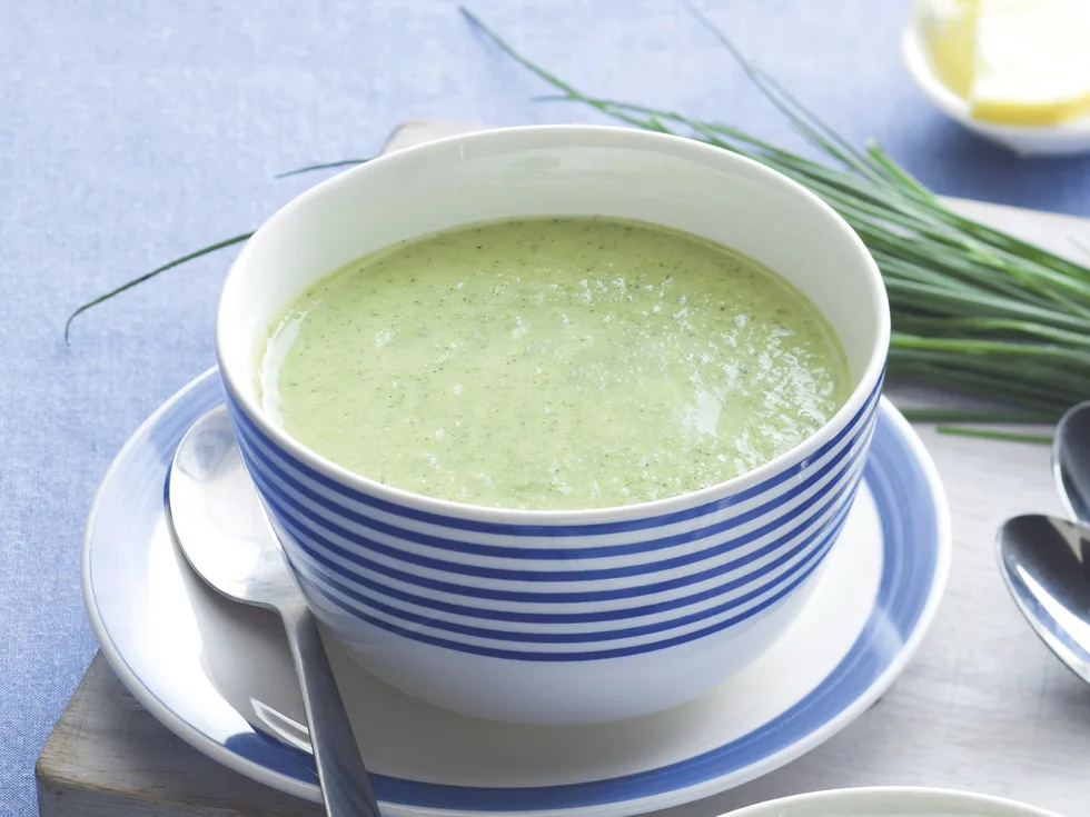Zucchini, Chive and Chickpea Soup
