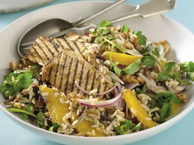 Mixed Rice Salad with Balsamic Tofu
