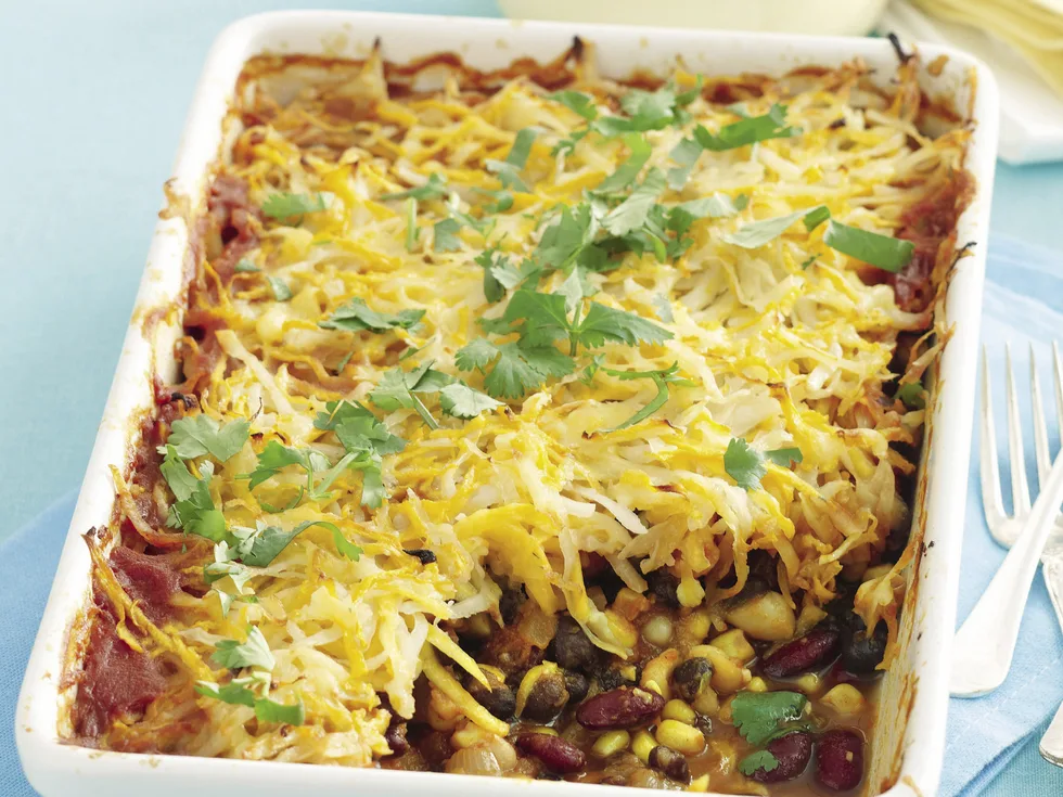 Rosti-topped Chilli Beans