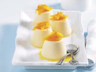 Mango Panna Gotta with Orange Compote