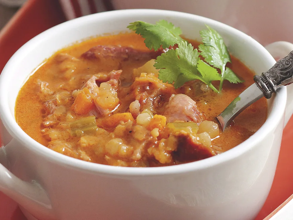Curried Ham and Lentil Soup