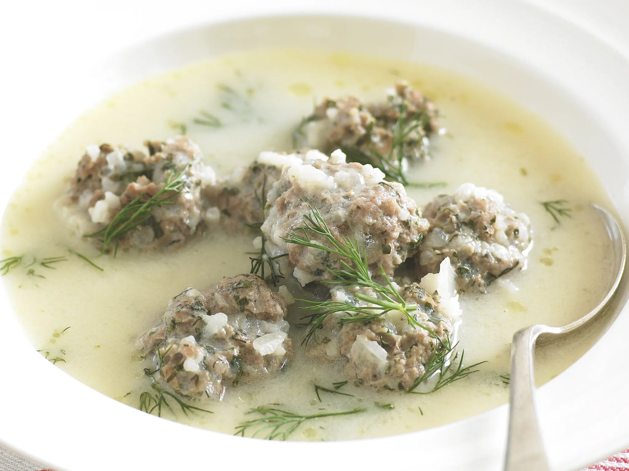 Greek-style Meatball Soup