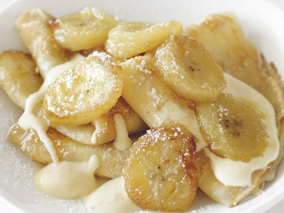 Banana Crepes with Orange Cream