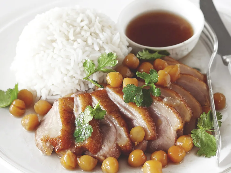 Honey Duck Breast with Chickpeas