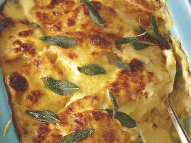 Saucy Bakes - Potato, pumpkin and sage gratin