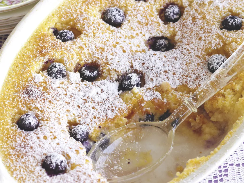 Blueberry and lemon delicious pudding