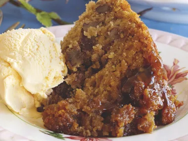 Saucy New Puddings - Steamed banana and pecan pudding