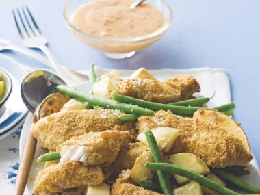 Crumbed Fish with Chilli Mayo