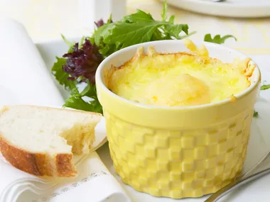 Eggs en Cocotte with Smoked Cod