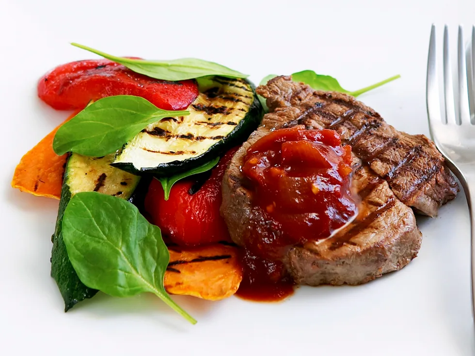 Fillet steak with chilli jam