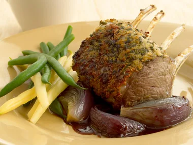 garlic and sage lamb racks with muscat jus