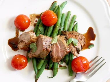 Glazed pork fillet