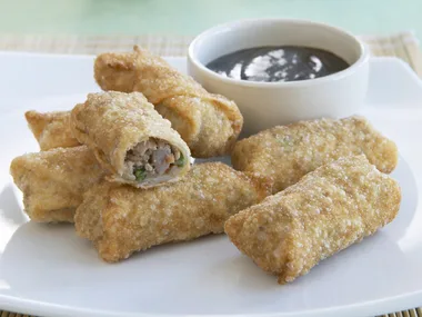 hoisin duck wonton rolls