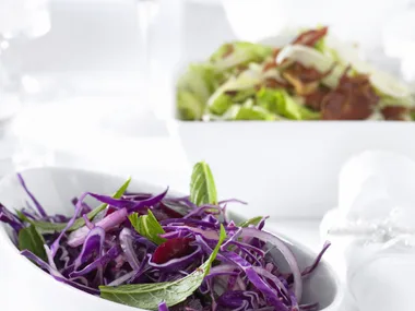 iceberg salad with parmesan and crispy prosciutto