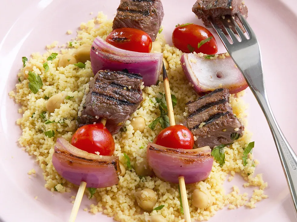 lamb kebabs with herb couscous