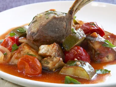 lamb racks with ratatouille