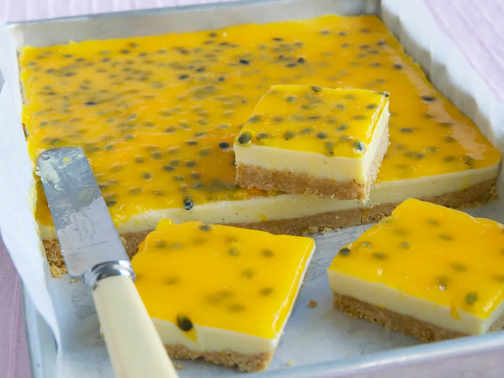 lemon and passionfruit slice