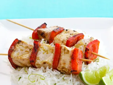 lime fish skewers
