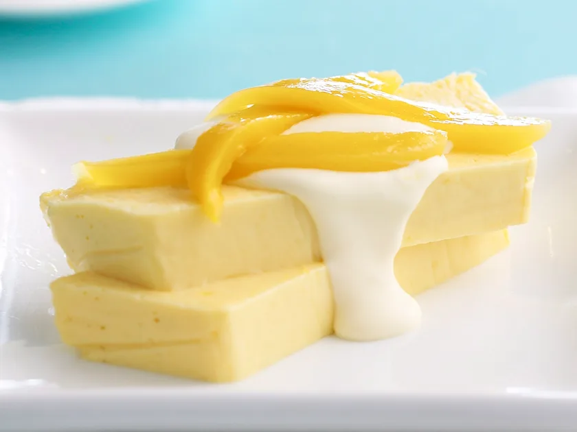 Mango and coconut mousse