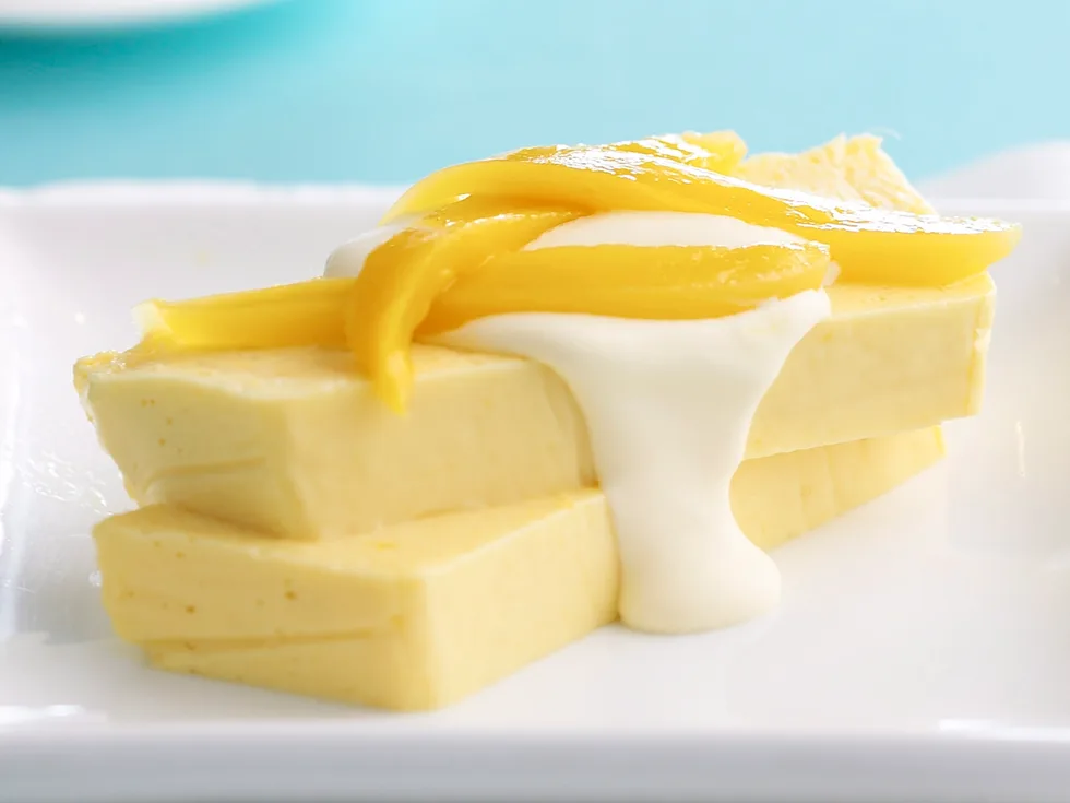 mango and coconut mousse