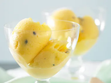 mango passion sparkling wine sorbet