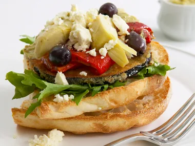 Mediterranean vegetables with pesto mayonnaise