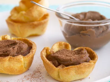 mocha custard tarts