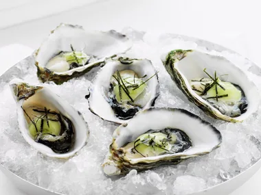 oysters with wasabi mayonnaise