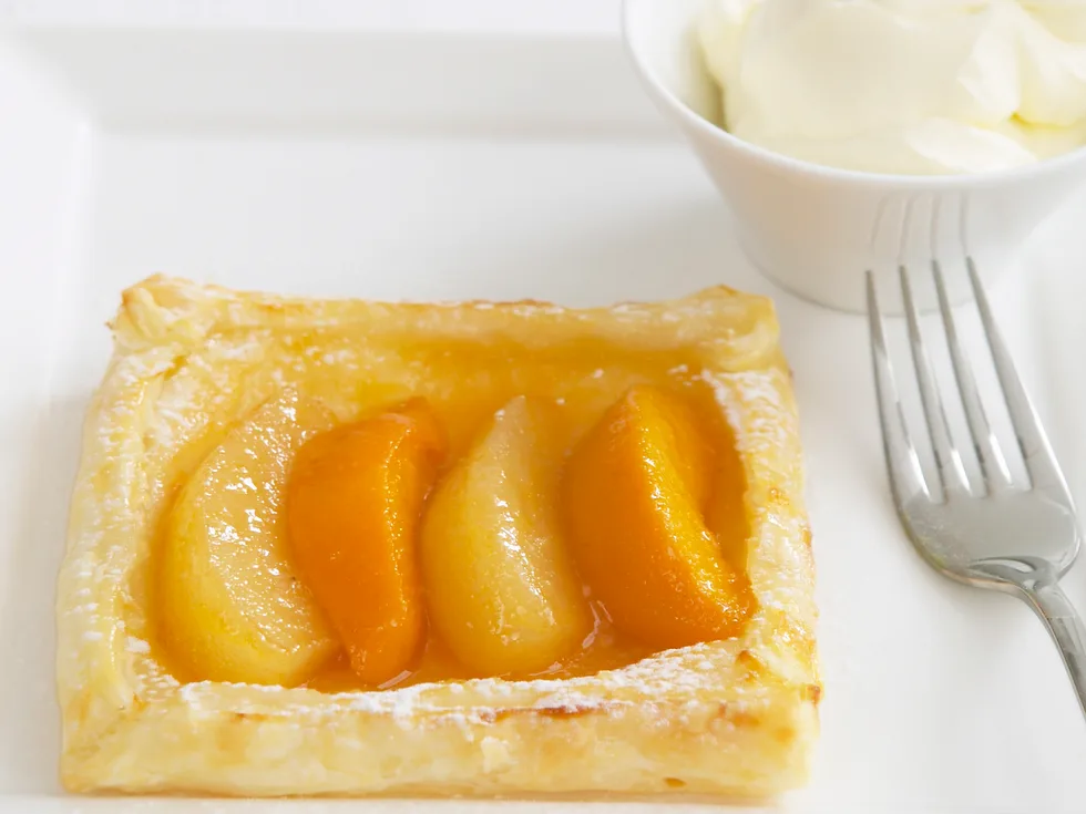 peach and pear tarts