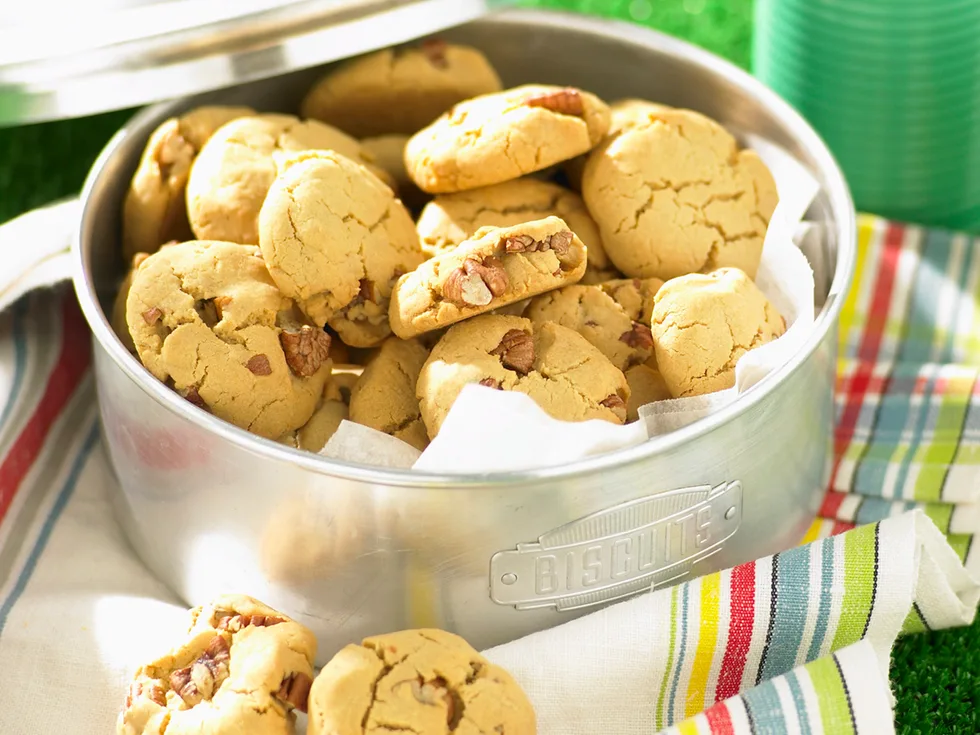 peanut butter and pecan biscuits