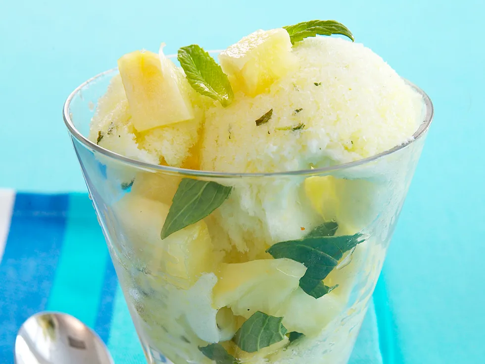 pineapple and mint ice