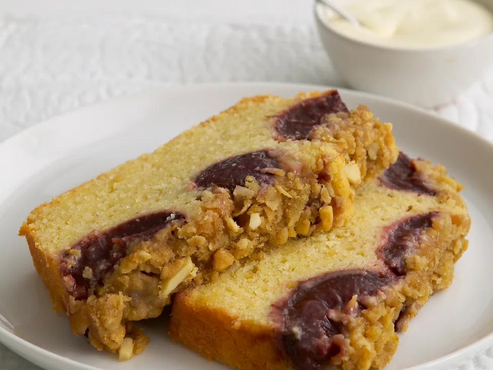 plum streusel loaf