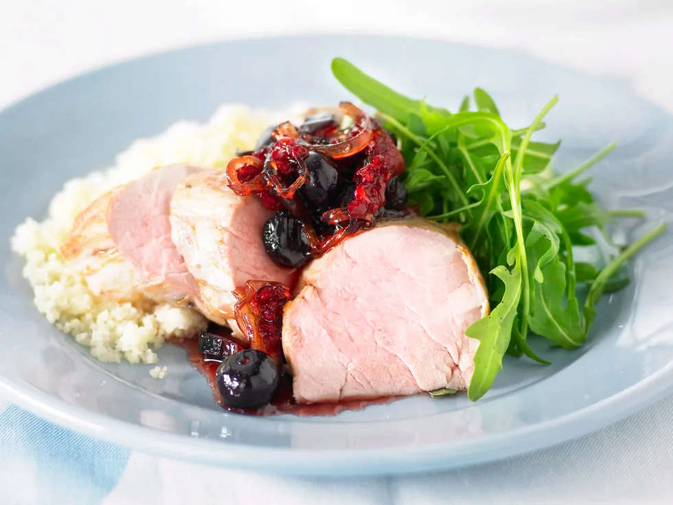 pork fillet with berry chutney