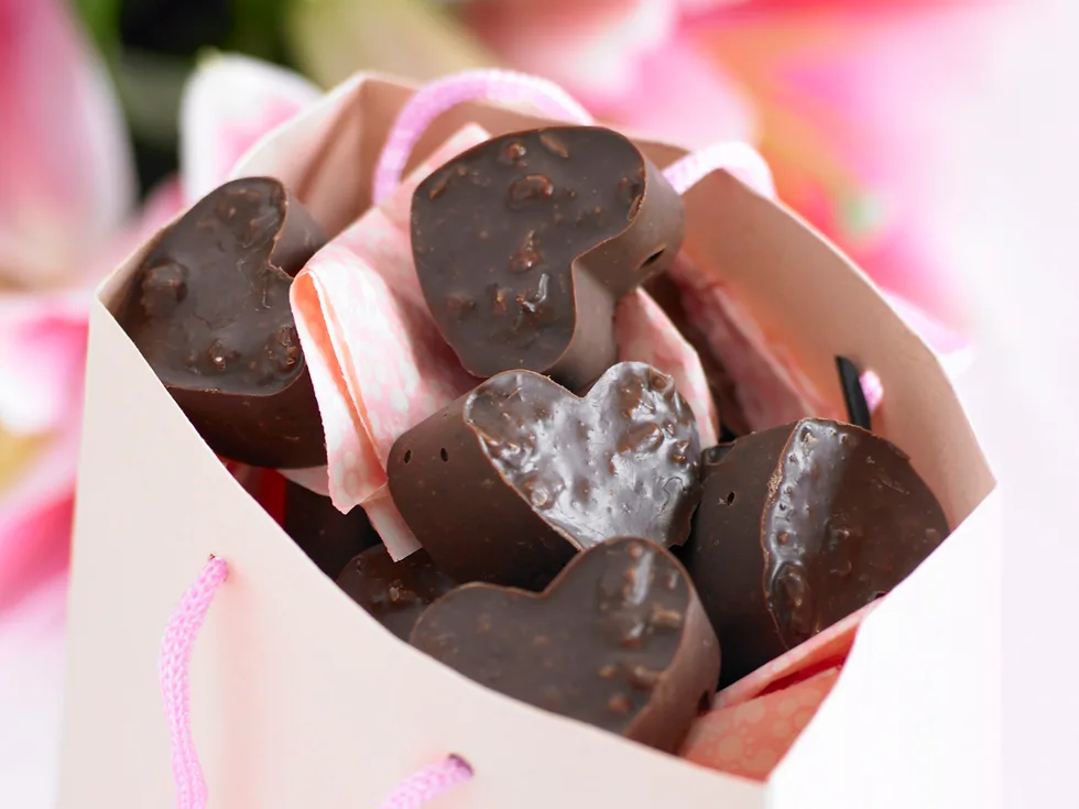praline heart chocolates