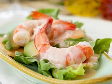 prawn cocktails with melon and avocado