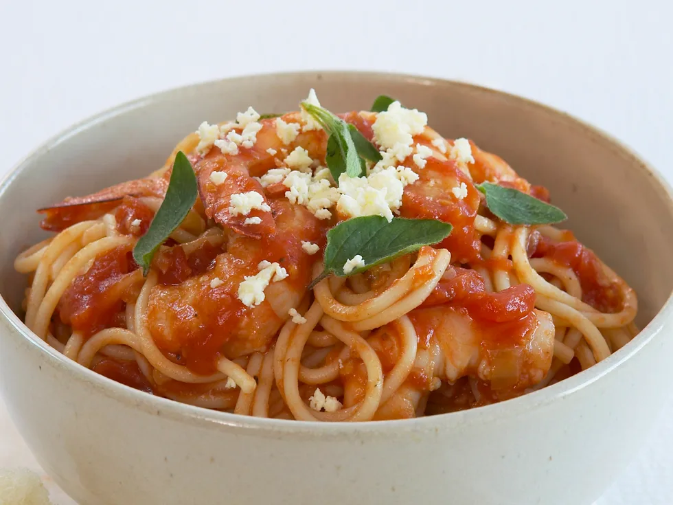 prawn saganaki