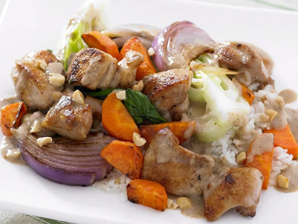 quick chicken peanut curry