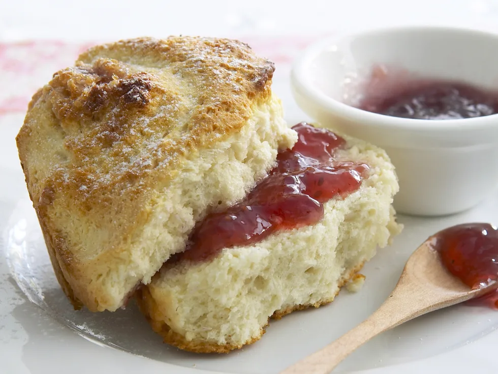 raspberry and coconut scones