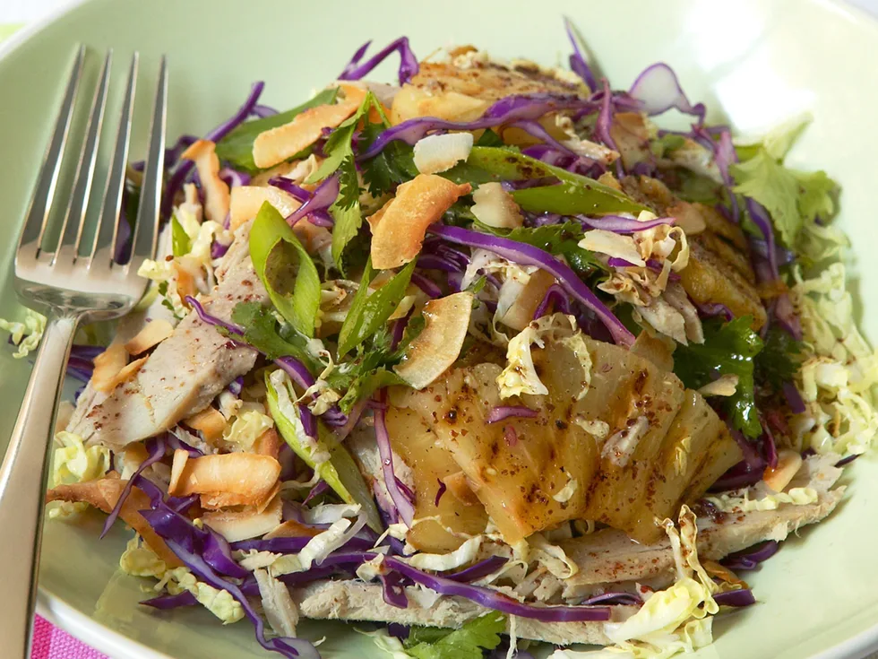 roast pork and pineapple salad