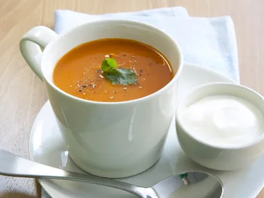 roasted kumara and pumpkin soup