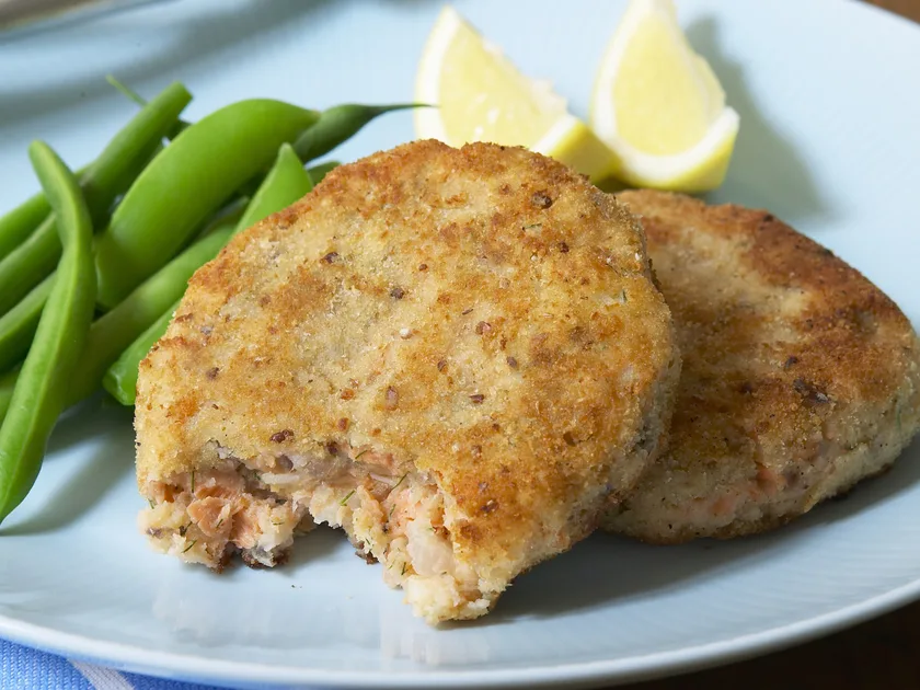 Salmon and dill patties