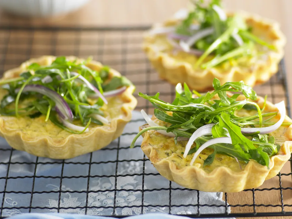 salmon and dill quiches
