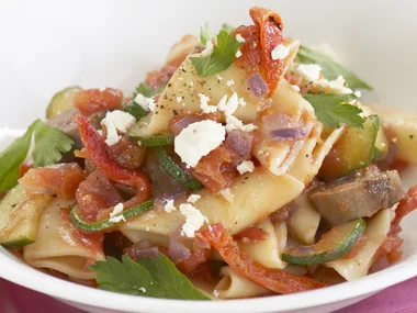 sausage and zucchini pennoni