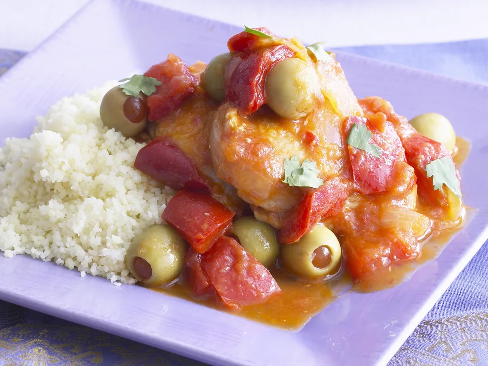 Spanish chicken and capsicum casserole