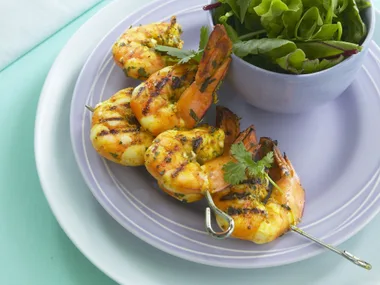 spiced barbecued prawns